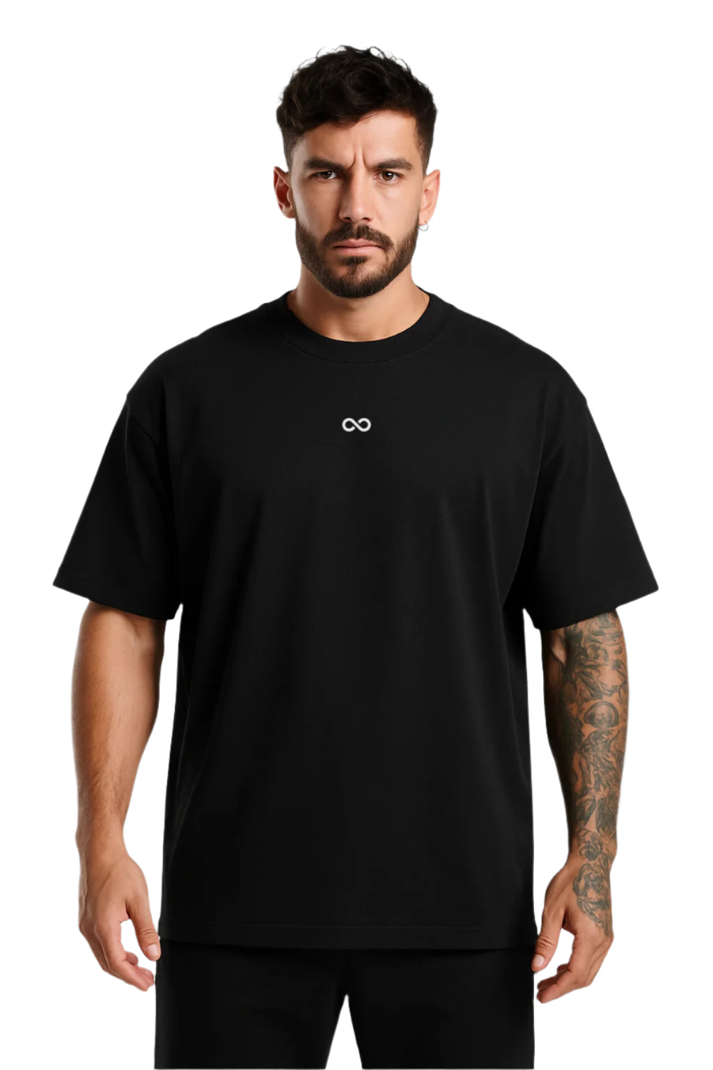 Men’s Black Oversized "LIMITLESS" Gym T-Shirt