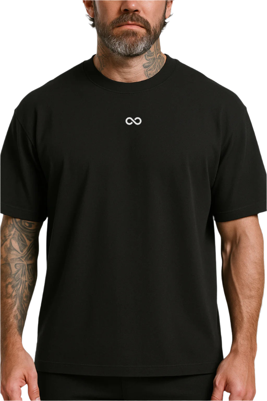 Men’s Black Oversized "LIMITLESS" Gym T-Shirt