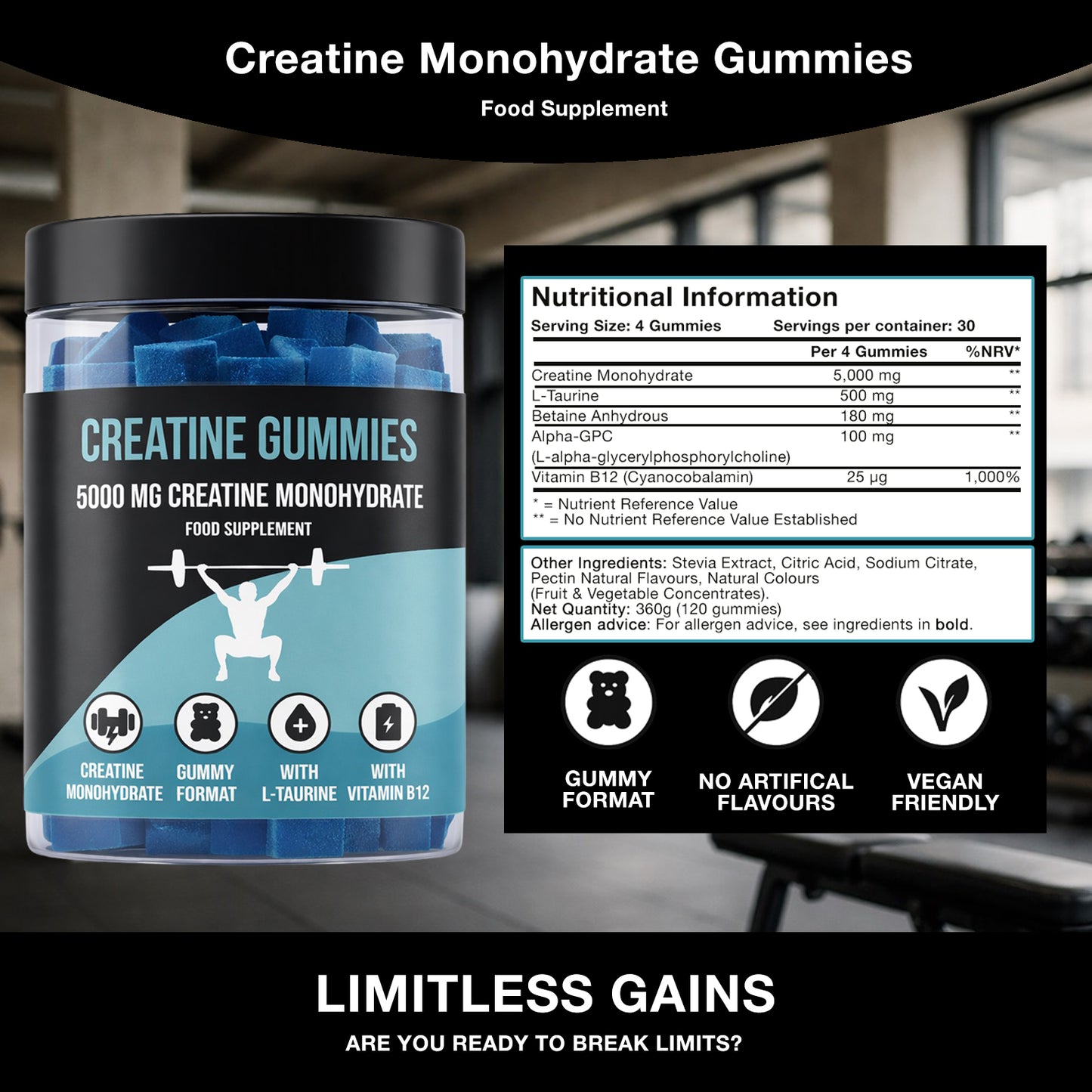 5,000 mg Creatine Gummies