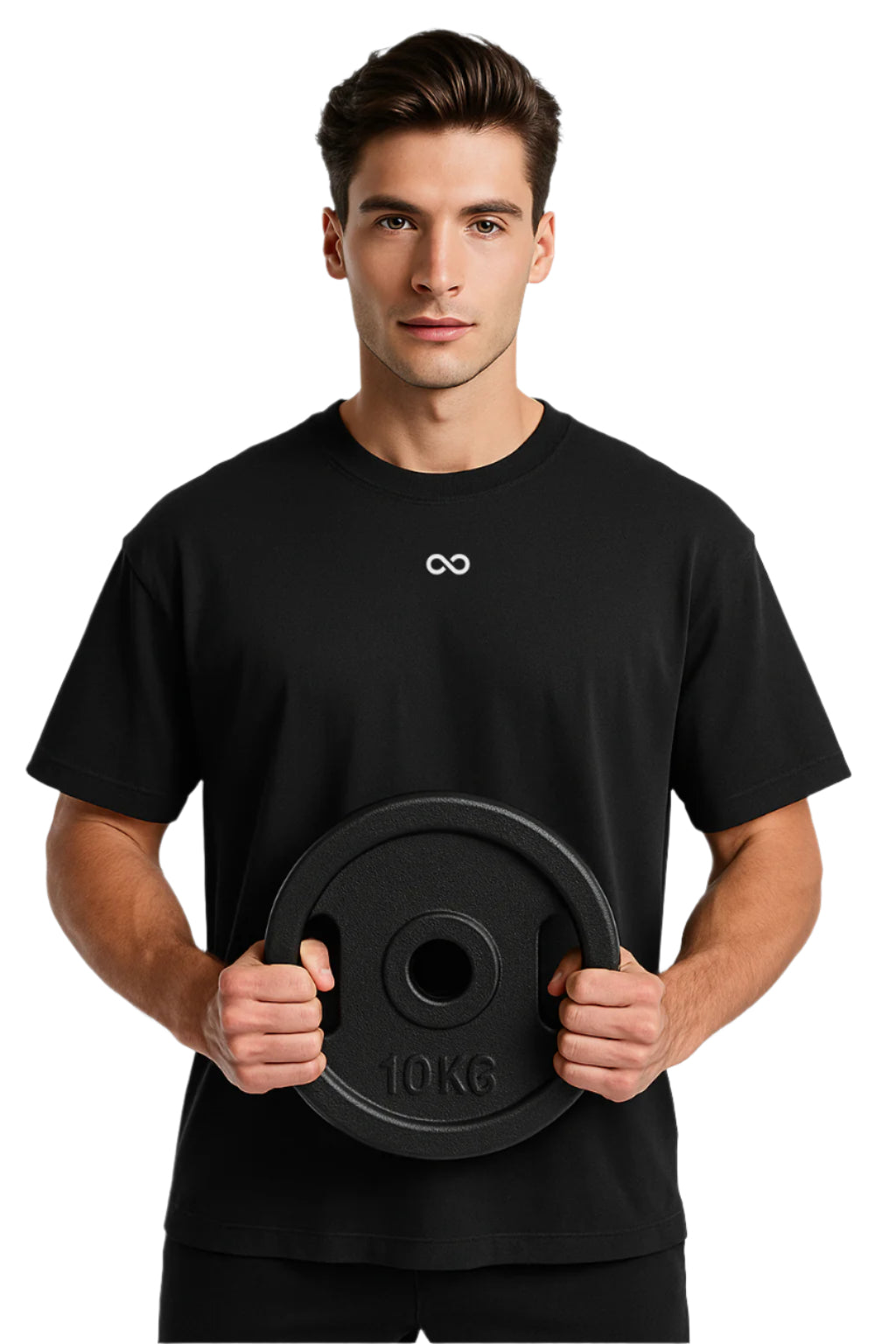 Men’s Black Oversized "LIMITLESS" Gym T-Shirt