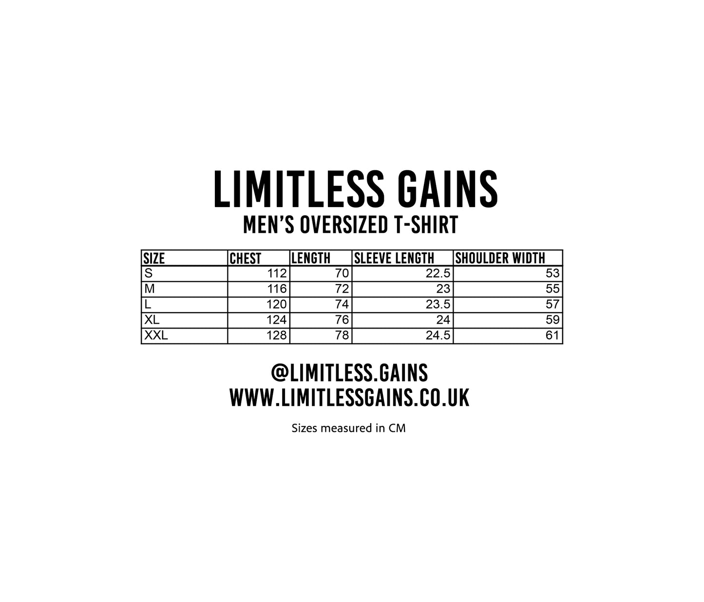 Men’s Black Oversized "LIMITLESS" Gym T-Shirt